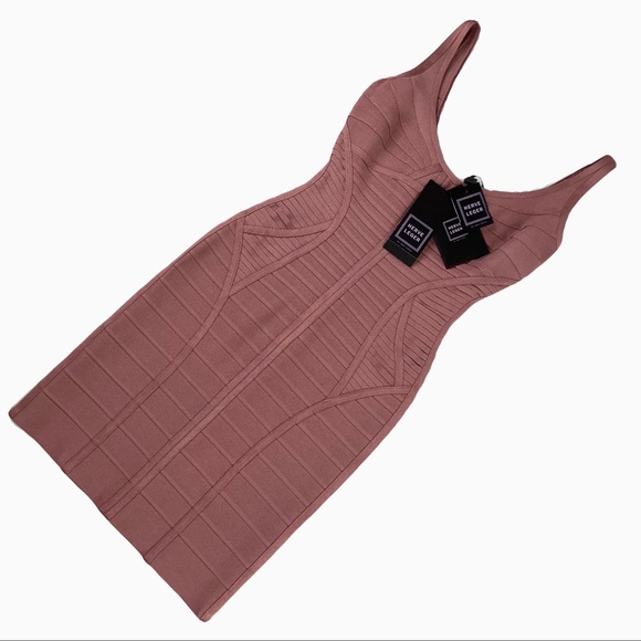 Herve Ledger NWT Verona Bandage Bodycon Dress in Azalia. Sz Small - Picture 6 of 9